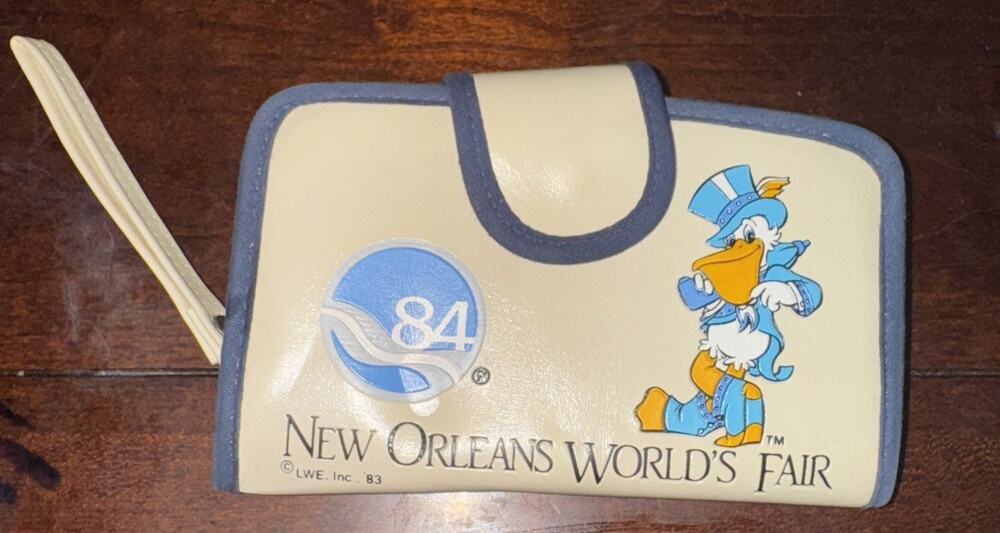 New Orleans Rare 1984 World's Fair Vintage Mini Bag Wallet Purse Wristlet